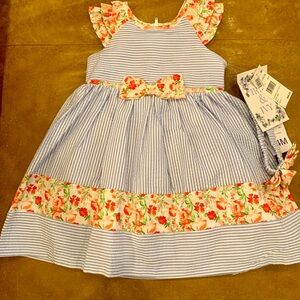 Girl seersucker with headband and bloomers